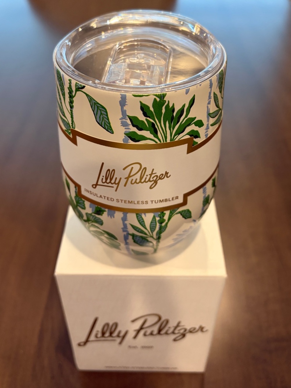 Lilly Pulitzer Stainless Steel Wine Glass - Sway in the Breeze